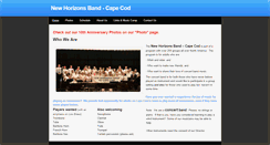 Desktop Screenshot of newhorizonsbandcapecod.org